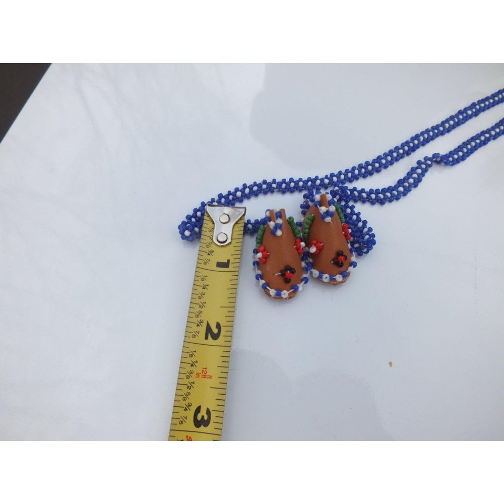 Seed Bead Shoes Necklace